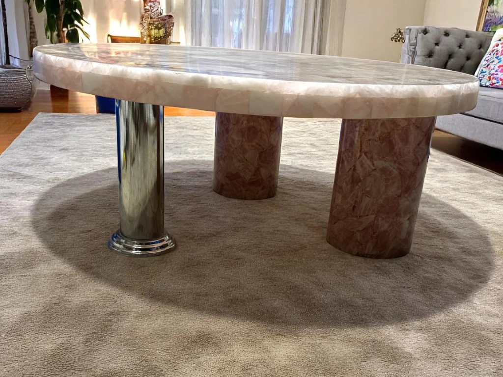 Exquisite Rose Quartz Coffee Table Tops | Vedantartisans